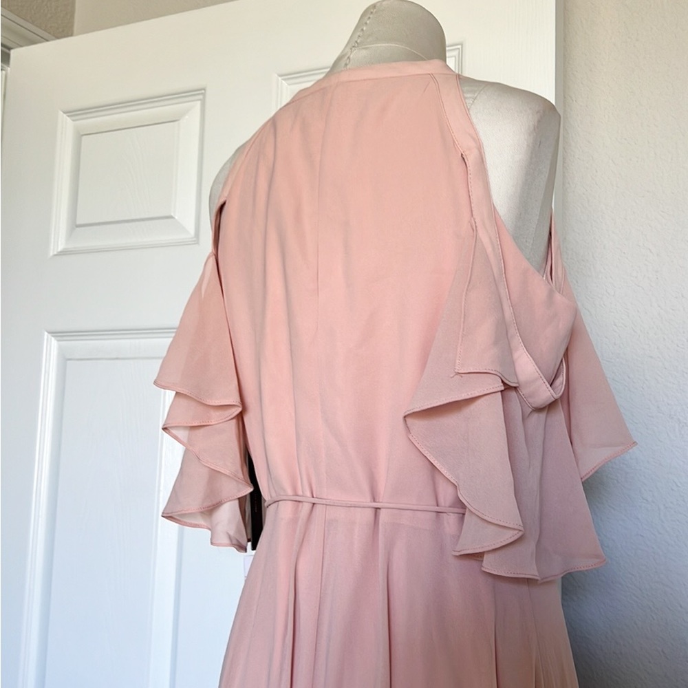 Nwt Lulus Blush Cold Shoulder Maxi Wrap Dress - image 7